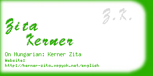 zita kerner business card